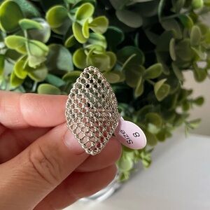 Brand New Seed and Sage Sterling Silver 925 Woven Mesh Ring Mexico Size 8